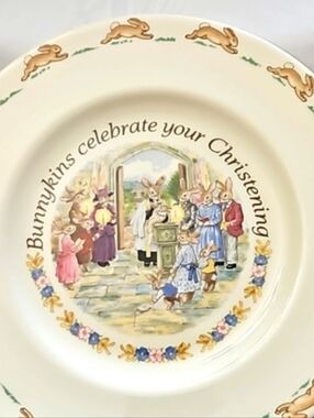 Bunnykins Christening plate.